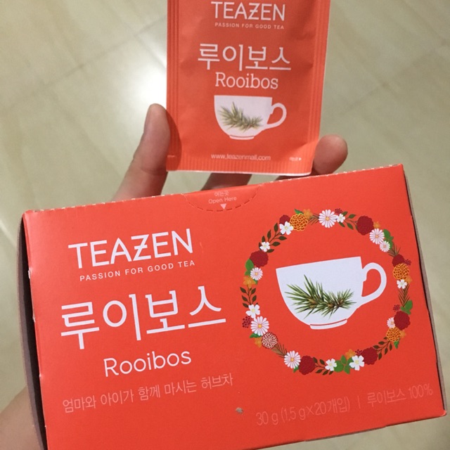 ชารอยบอส rooibos tea ยี่ห้อ teazen ชาเพิ่มน้ำนม