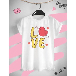 เสื้อยืดสกรีนลายวาเลนไทน์ Happy Valentine Day