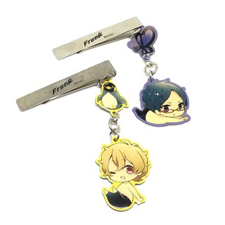 Free! Iwatobi Swim Club Ryugazaki Rei &amp; Nagisa Hazuki ที่หนีบเนคไท กระเป๋าเสื้อ งานลิขสิทธิ์แท้ Taito จากญี่ปุ่น