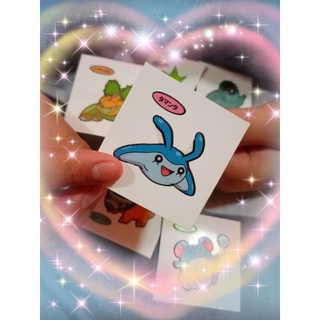 สติ๊กเกอร์โปเกม่อน 📌ขายเป็นคู่✌ของสะสม อนิเมะ Pokemon stickers