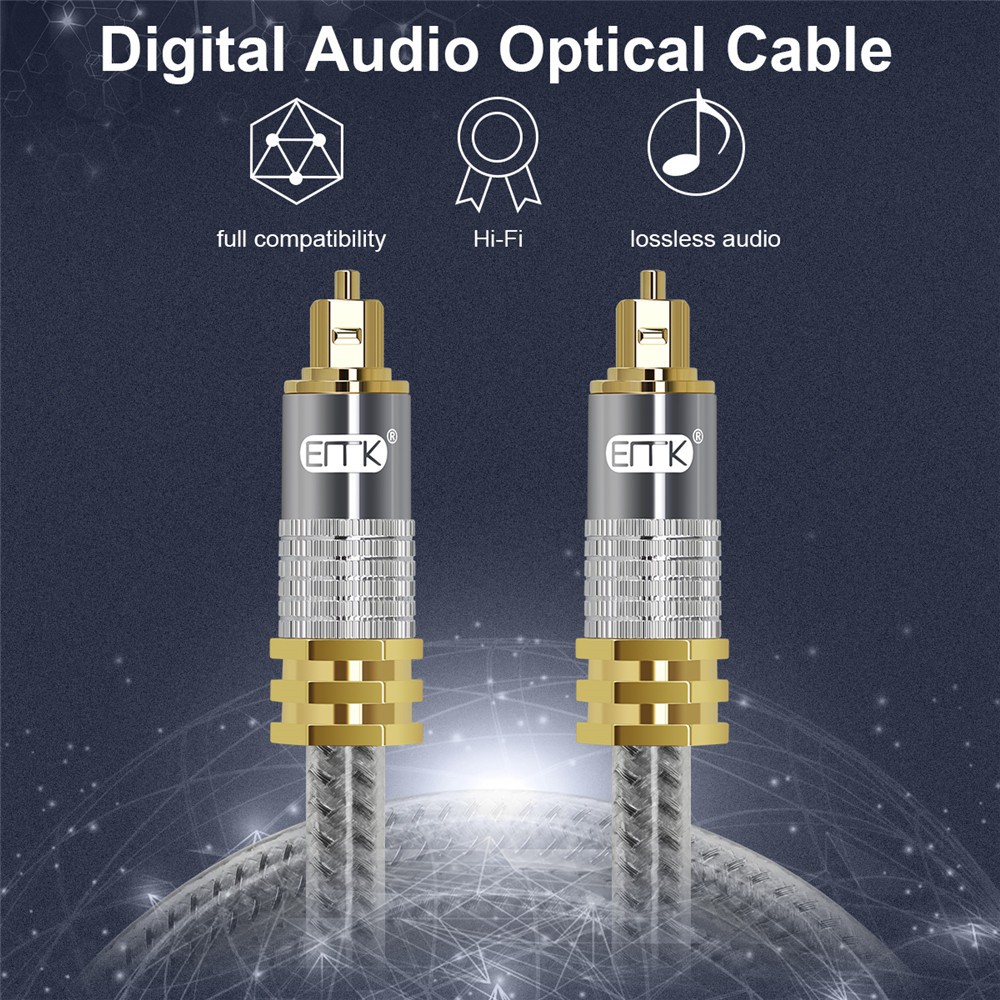Top Grade Spdif Optical cable Gold Connector Digital Fiber Optical Toslink Audio cable OD8.0mm 1m 1.5m 2m 3m 5m