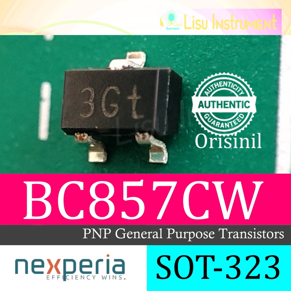 BC857CW BC857W 3G PNP ทรานซิสเตอร์วัตถุประสงค์ทั่วไป SOT-323 Nexperia Original