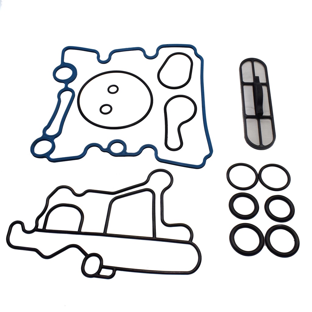 ใหม่ Oil Cooler ปะเก็นชุดติดตั้ง Fit สําหรับ Ford 6.0 6.0L Powerสโตรก 2003-2010 3C3Z-6619-CA,3C3Z-9N