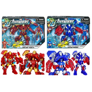 MARVEL AVENGER : STARK TECH ASSAULT ARMOR : IRON MAN Mk VI ARMOR  + CAPTAIN AMERICA ARMOR [ULTRA RARE] ของแท้ 100%