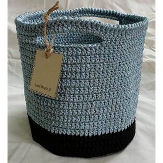 Nylon Basket size S (18x20cm) สีฟ้าทอง