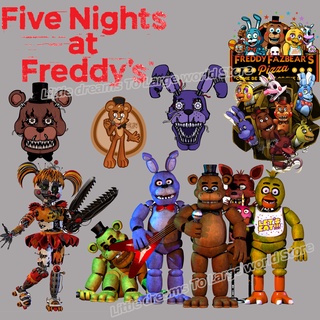 สติกเกอร์ ลายหมี Five Night At Freddy Iron on Patch ซักล้างได้ สําหรับตกแต่งเสื้อผ้า DIY