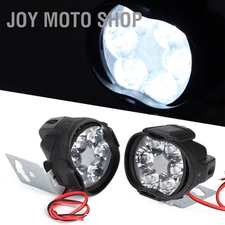 Joy Moto Shop 2PCS 6 LED Spot Fog Light Motorcycle Headlight Universal Waterproof Front Head Lamp 12V