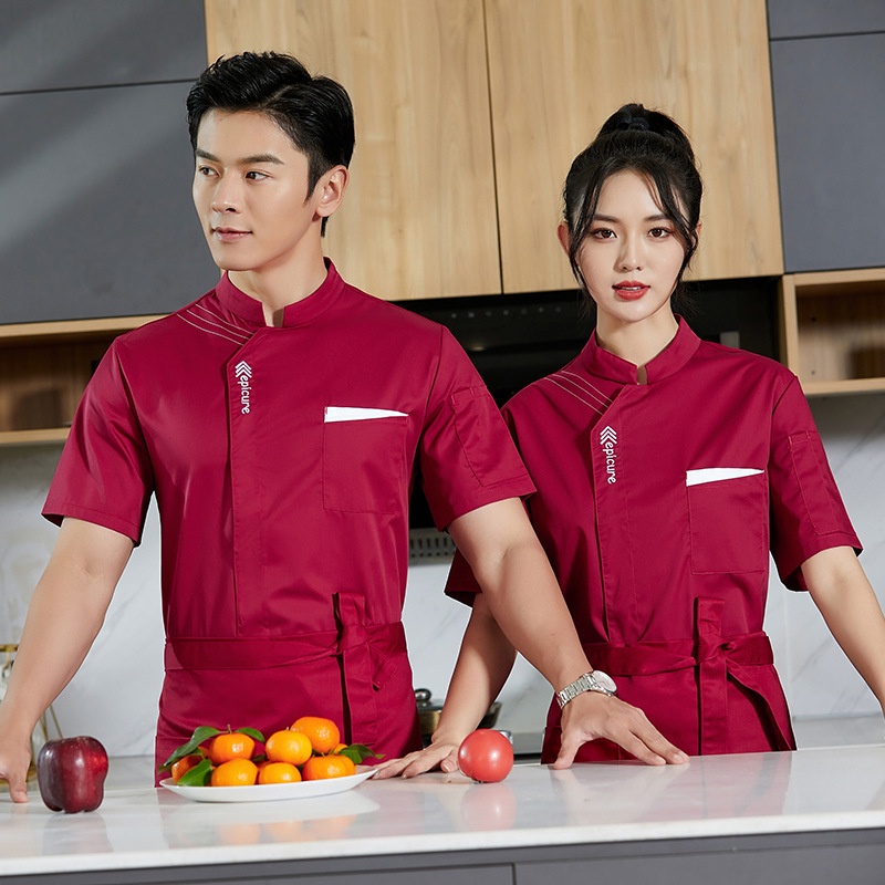 Chef Workwear ShortSleeved Mens Summer Hotel Restaurant Chefs Clothes