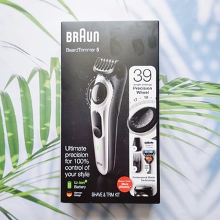 (Braun®) BeardTrimmer 5 Cordless &amp; Rechargeable Hair Clipper With Gillette ProGlide Razor Model BT5260 เครื่องโกนหนวด