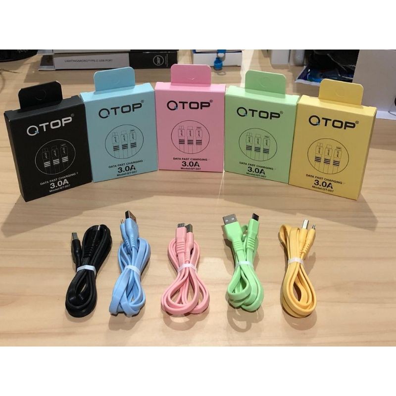 QTOP QT-007 USB Micro Charger CABLE QTOP Micro Data Cable QTOP Android Micro Casan Cable QT007