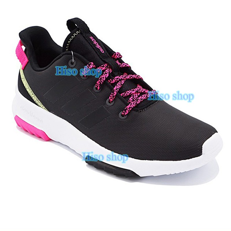 รองเท้าลำลองผู้หญิง ADIDAS NEO Cloudfoam Racer TR ของแท้ สีดำตัดชมพู ไซส์ 41.5 แบรนด์แท้shop 100% น้ำหนักเบาใส่สบาย