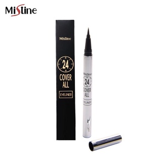 ‼️ Mistine 24 Cover All Eyeliner 1g มิสทิน 24 คัฟเวอร์ ออล อายไลเนอร์ ปากกาเขียนขอบตา กันน้ำ กันเหงื่อหมดอายุปี2024 ค่ะ