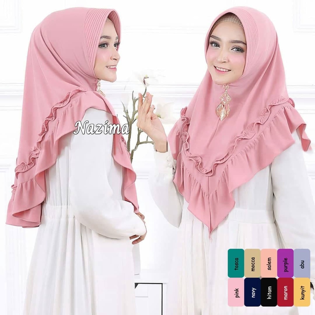 Deenaya Khimar เสื้อ Rempel ทันทีราคาถูก Pet Antem / Syari Jumbo / Instant Bergo / Khimar Bergo