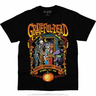 เสื้อยืดลําลอง ผ้าฝ้าย พิมพ์ลายฟักทอง Grateful Dead Trick Or Treat Syf สไตล์ฮิปฮอป