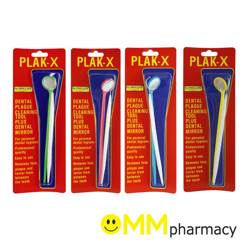 Dr.PHILLIPS PLAK-X ที่แคะซอกฟันพรัอมกระจก คละสี