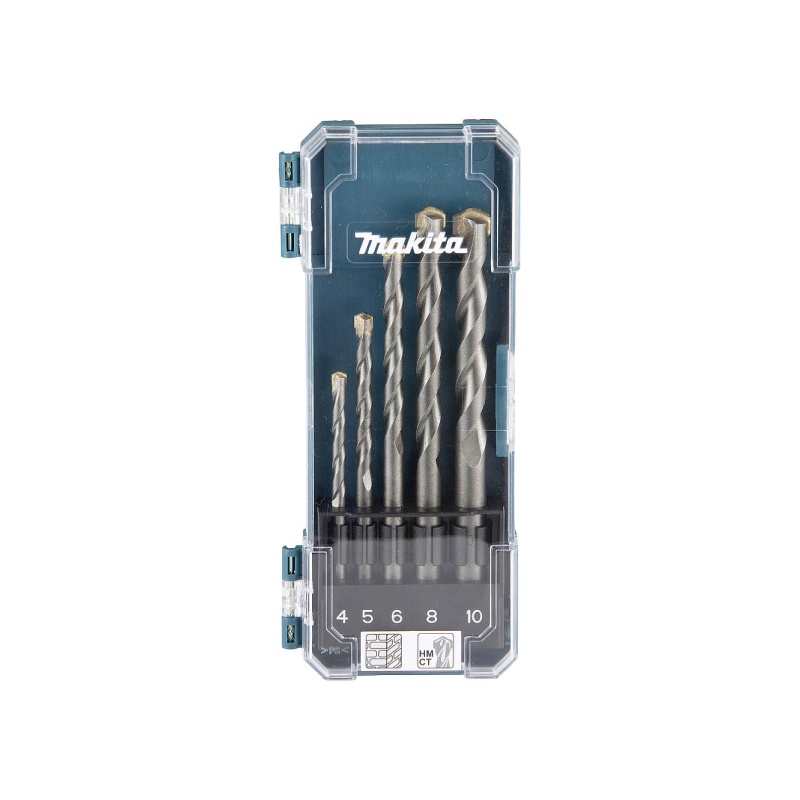 MAKITA D-72877 : ชุดดอกเจาะปูน 5 ดอก (ขนาด 4-10 มม.)