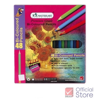 Master Art ดินสอสี 2 หัว กล่อง48สี (จำนวน 1 กล่อง)