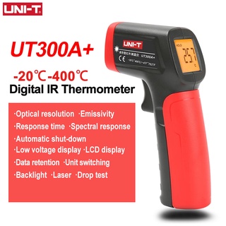 Uni-t UT300A+ เครื่องวัดอุณหภูมิ เลเซอร์อินฟราเรด แบบมือถือ เทอร์โมมิเตอร์ ดิจิทัล อุตสาหกรรม ไม่สัมผัส