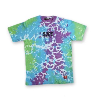 Sure thing เสื้อยืด คอกลม ผ้ามัดย้อม tie dye สีม่วง