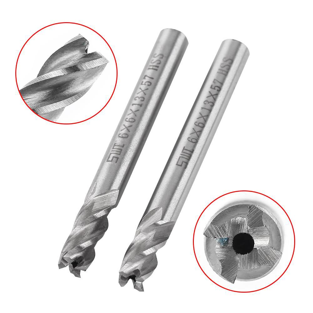 อุปกรณ์แกะสลักโลหะ 4flutes End Mill 2 ชิ้น