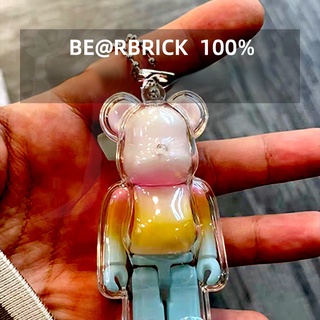 Creative เคสป้องกัน bearbrick แบบใส 100% พร้อมจี้พวงกุญแจโซ่ (ไม่รวม bearbrick)