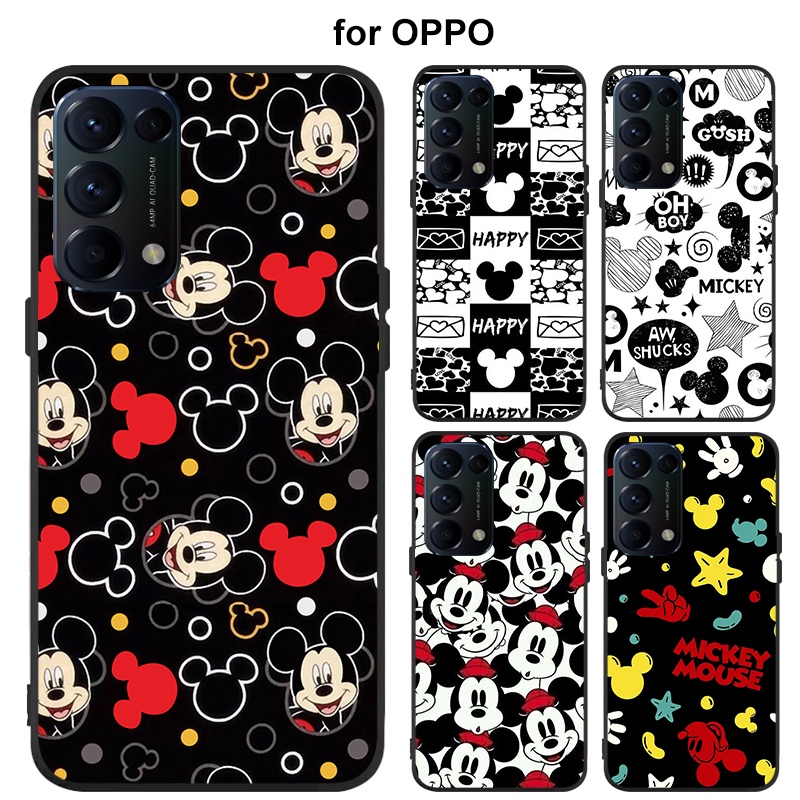 เคส OPPO Reno 8 8Z 4 5 6 7 6Z 7Z Z PRO 5G นิ่ม ลายมิกกี้เมาส์ สําหรับ