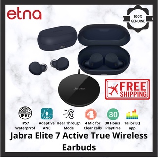 Jabra Elite 7 Active True Wireless Sports Earbuds (สีกรมท่า) (พร้อมแผ่นชาร์จไร้สาย)