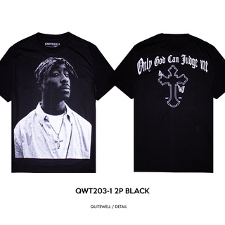 QWT203-1 2P BLACK เสื้อยืดสีดำ