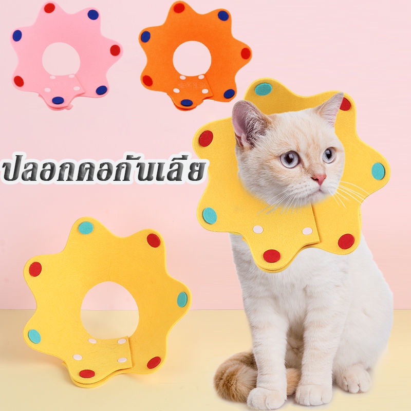 🐱 ปลอกคอกันเลีย คอลล่าแมว ปลอกคอป้องกันรอยขีดข่วนและป้องกันการเลีย ปลอกคอสัตว์เลี้ยง