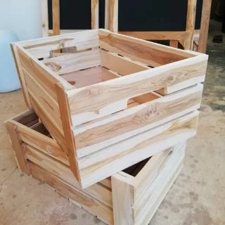 ลังไม้⭐กระบะไม้⭐กล่องไม้ ​(50 x 35 x 22 เซนติเมตร​)​