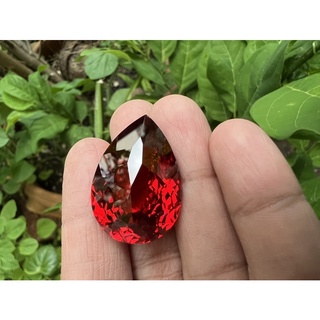 Cz Orange 30x20mm Pear shape 80 carats