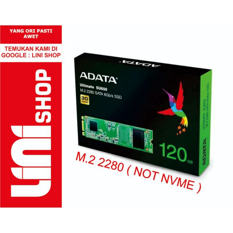 Ssd ADATA M.2 2280 3D NAND 120GB M2 SATA ADATA SU650 ULTIMATE