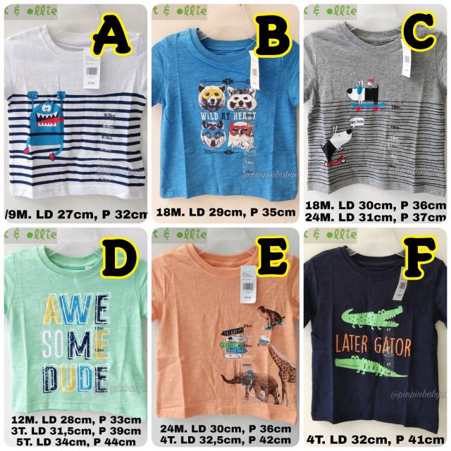 เสื้อยืดเด็กแบรนด์ peanut & ollie ดั้งเดิม