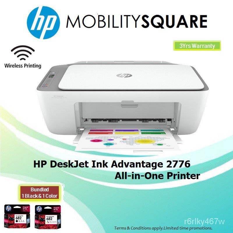 HP Deskjet 2776 Ink Advantage Wireless Printer BBBT - r6rlky467w - ThaiPick