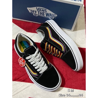 รองเท้าผ้าใบVANS OLD SKOOL “Yatch Club” Rainbow-Black สายรุ้ง (พร้อมกล่อง) ✅ รองเท้าแฟชั่น รองเท้าผ้าใบแฟชั่น