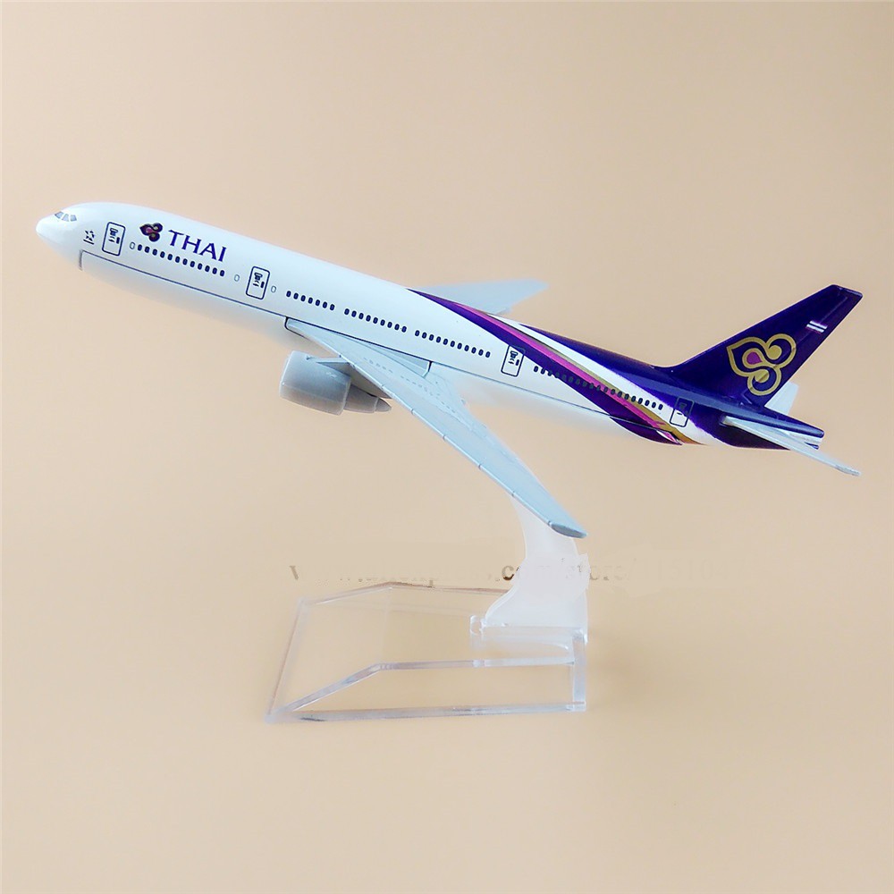 โมเดลเครื่องบิน การบินไทย THAI AIRWAYS Boeing 777 ขนาด 16 ซม.สวย งานละเอียด - ของเล่น ของขวัญ ตั้งโช