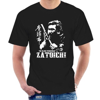 [COD]ใหม่ เสื้อยืดผ้าฝ้าย พิมพ์ลาย Zatoichi The Blind Swordsman สีดํา สําหรับผู้ชาย ไซซ์ S M L XL 2XL 3XL