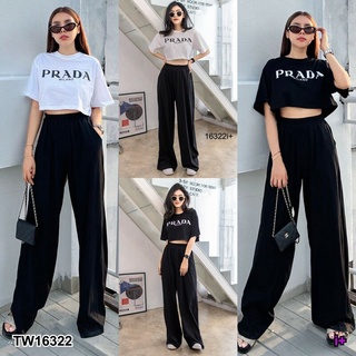 New Arrival !!!! Crop Set เสื้อครอปแขนสั้น สกรีน มาพร้อมกางเกงขายาวทรงปล่อยสุดคลาสสิคของทางร้าน มีกระเป๋าล้วงข้าง