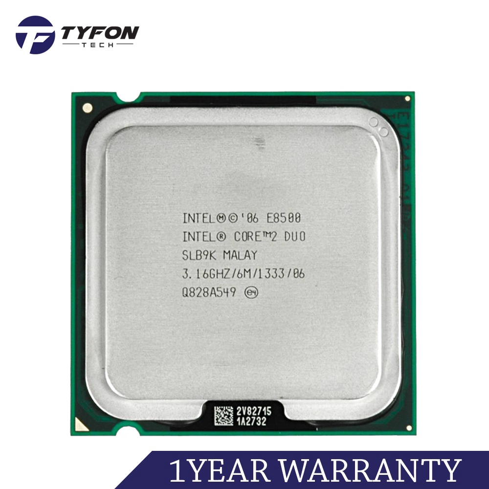 Intel Core 2 Duo E8500 โปรเซสเซอร์ตั้งโต๊ะ (แคช 6 ม. สูงสุด 3.16 GHz) (ตกแต่งใหม่)