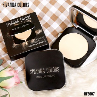 Sivanna Colors Elastic Mousse Matte Pressed Powder 12g HF6007 แป้งดินน้ำมัน สิวันนา ผสมรองพื้น คุมมัน