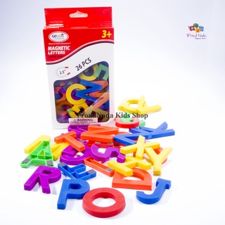 ProudNada Toys ของเล่นเด็ก ตัวอักษร ABC แม่เหล็ก พิมพ์ใหญ่ A-Z MAGNETIC LETTERS ขนาด 2.5 นิ้ว NO.HM1166A