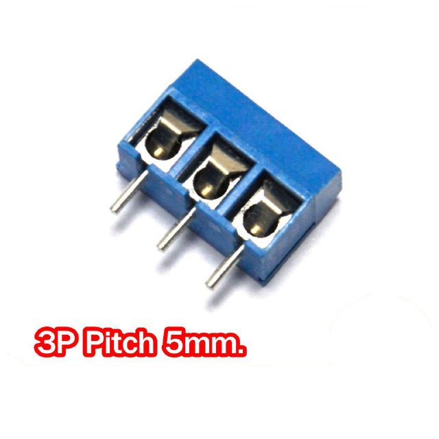 เทอร์มินอล 3P 5.08mm Terminal สีฟ้า PCB Connector คอนเน็คเตอร์ ขั้วต่อลงแผ่นปริ้น ขั้วต่อพีซีบี Arduino AVR PIC Module