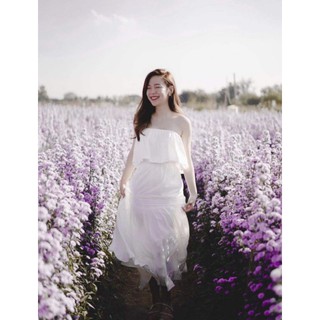 HOCD04 maxi dress ผ้าพริ้ว ใส่สบาย ใส่ได้ 3 แบบ