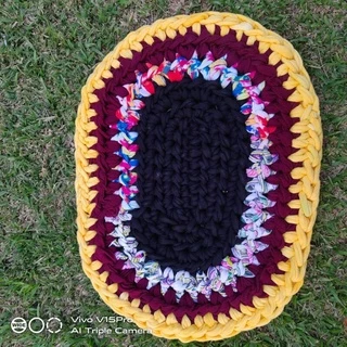 พรมเช็ดเท้าทอมือ ผ้าทอ ผ้าถัก ผ้าเช็ดเท้า สินค้าOTOP (คละสี)