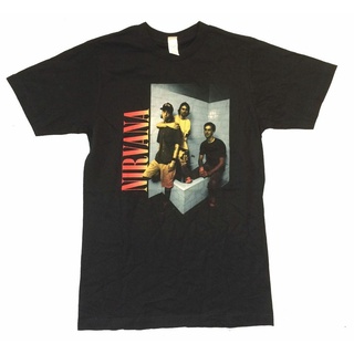 เสื้อยืดผ้าฝ้ายพิมพ์ลายขายดีเสื้อยืด พิมพ์ลายวง Bath Nirvana Kurt Cobain Dave Kris Regulars คุณภาพสูง