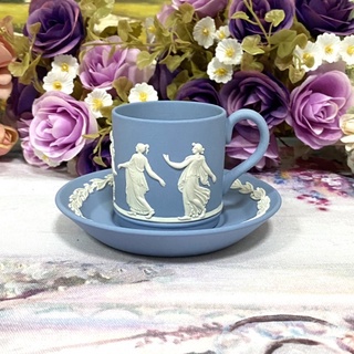 Wedgwood Jasperware Dancing Hours Espresso Cup and Saucer แก้วกาแฟ เอสเพรสโซ่