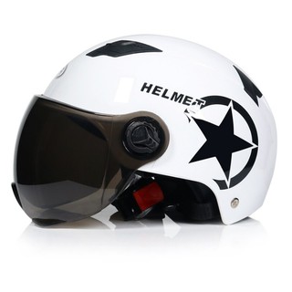 หมวกกันน็อค นิรภัย หมวกขับขี่มอเตอร์ไซค์ [HELMET] กันไอน้ำ ปลอดภัย แข็งแรงทนทานต่อแรงกระแทก สีขาว