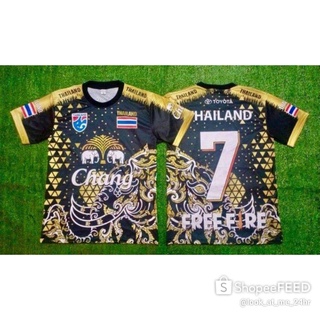 เสื้อยืดช้าง เสื้อกีฬา มาใหม่!!! เบอร์7 ลายณ์กนก ลายไทย คอกลมแขนสั้น ผ้าไมโคร เสื้อกีฬา เสื้อบอล เสื้อพิมพ์ลาย