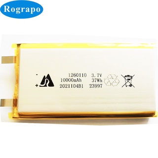 2pcs/lot 1260110 3.7V 10000mAh Li-Polymer Rechargeable Battery For DVD GPS Power Bank Camping Lights PC Laptop Replaceme