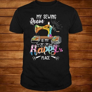 ใหม่ เสื้อยืดลําลอง แขนสั้น พิมพ์ลาย My Sewing Room Is My Happy Place สไตล์ฮาราจูกุ สตรีท Clfnag01Apmahk29